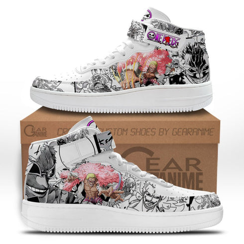 Doflamingo Sneakers Air Mid OP Custom Anime Schoenen Mix Manga